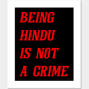 Being Hindu Is Not A Crime (Red) Posters and Art